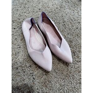 Rothys The Point Ballet Flat Knit Shoes In Petal Pink Size W9 Ballet Core GUC